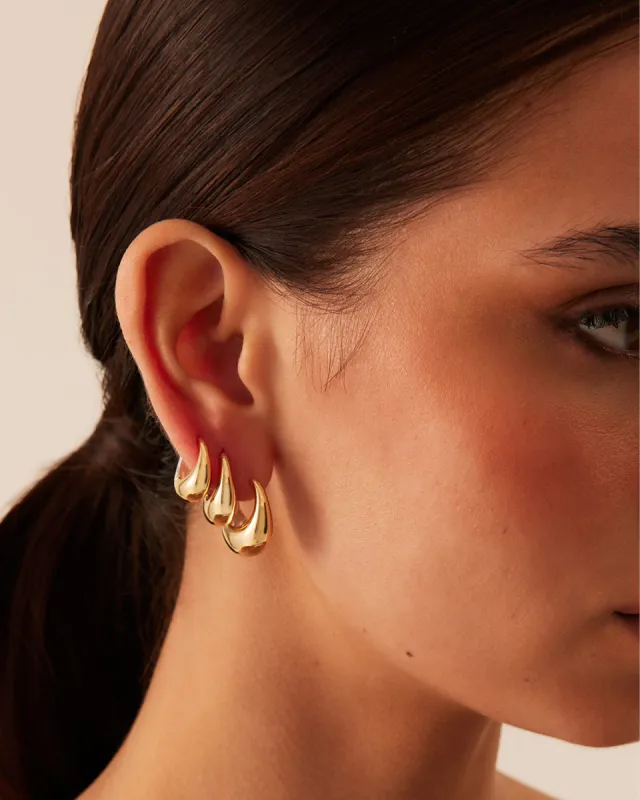TALULLA 3 PACK EARRINGS - GOLD PLATED 18K sold by Billini