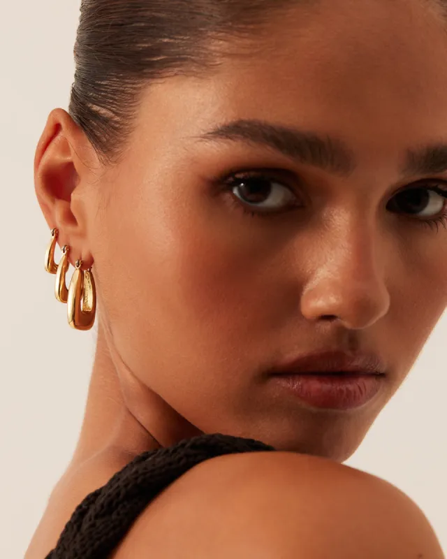 JASMINE EARRING 3 PACK - GOLD PLATED 18K sold by Billini