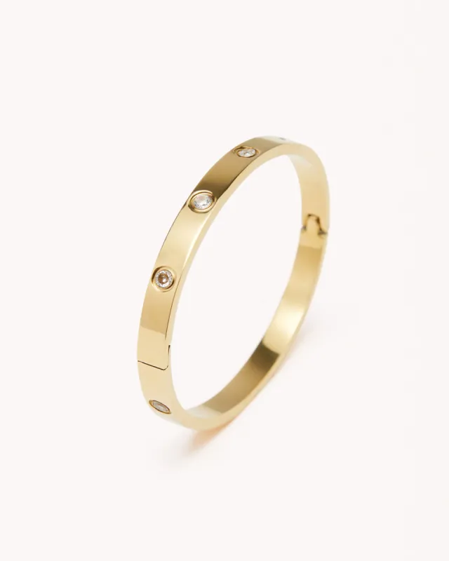 SHANIA BANGLE - GOLD PLATED 18K sold by Billini
