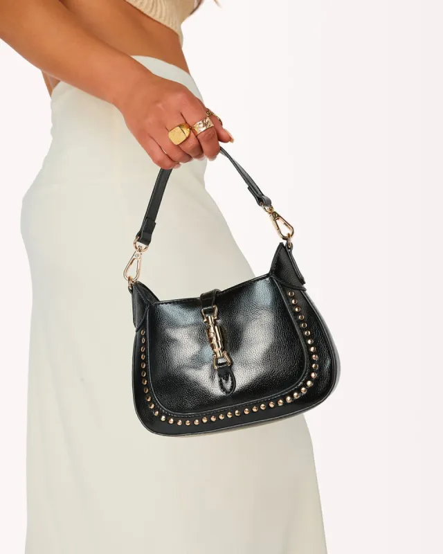 HOSK CROSS BODY BAG - BLACK PATENT sold by Billini