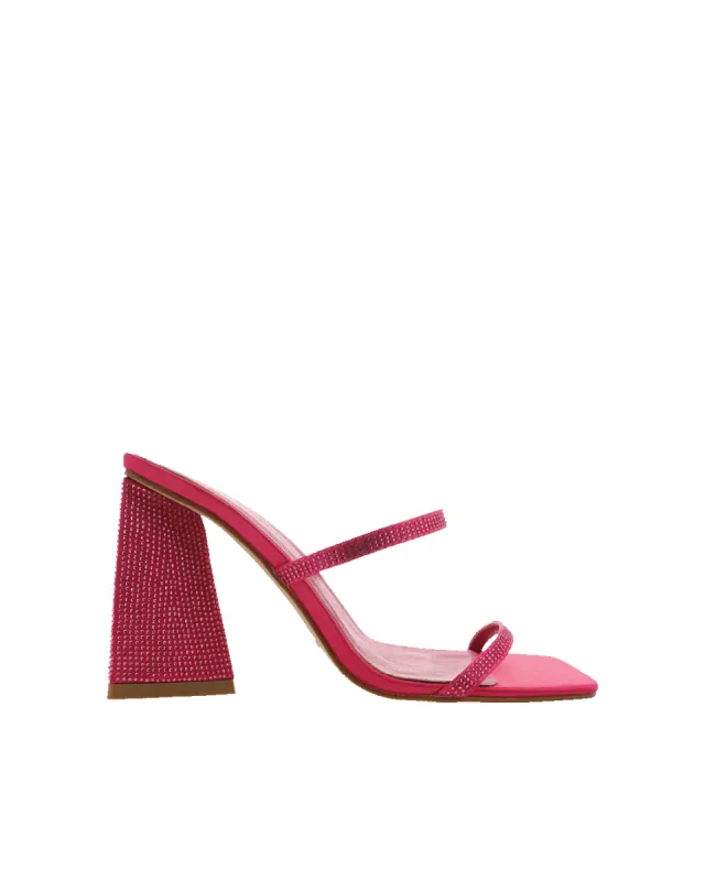 QUINTANA - PINK SATIN-DIAMANTE sold by Billini