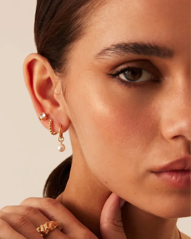 ALLIRA 3 PACK EARRINGS - GOLD PLATED 18K sold by Billini