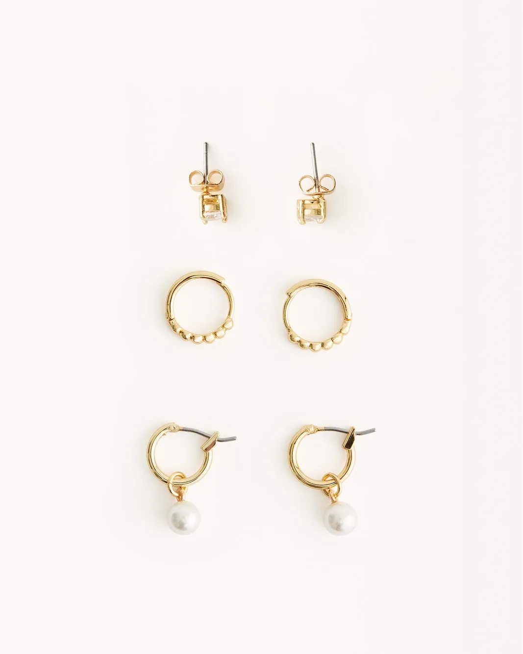 ALLIRA 3 PACK EARRINGS - GOLD PLATED 18K sold by Billini product image thumbnail 2
