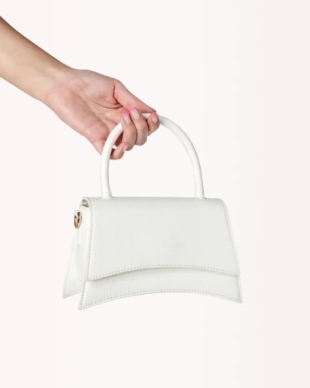 ADELE CROSS BODY BAG - WHITE CROC sold by Billini