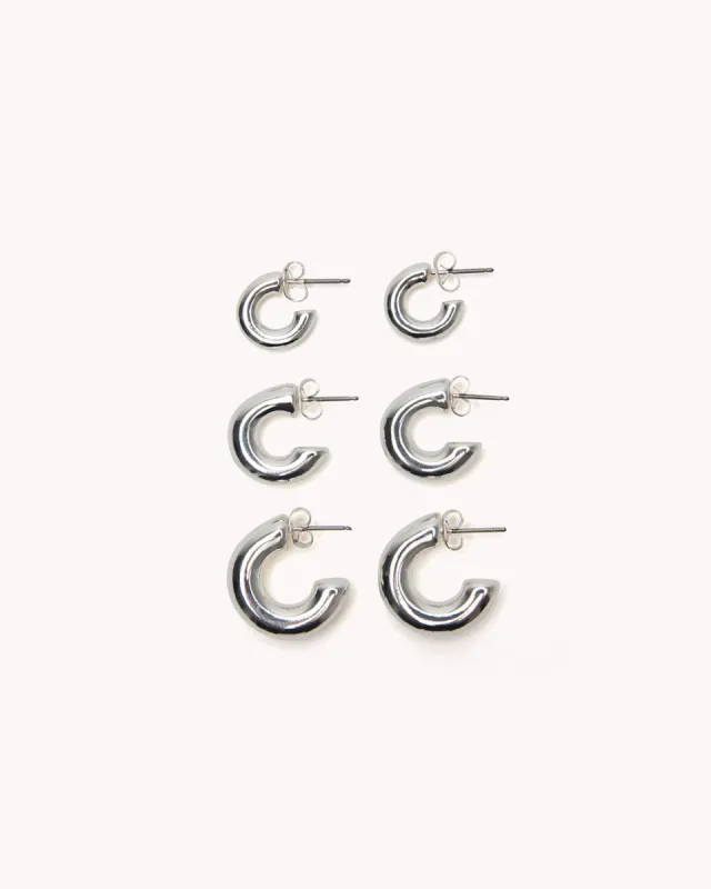 FRIDA GOLD PLATED EARRING PACK - STERLING SILVER sold by Billini