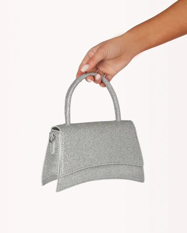 ADELE CROSS BODY BAG - SILVER GLITTER sold by Billini