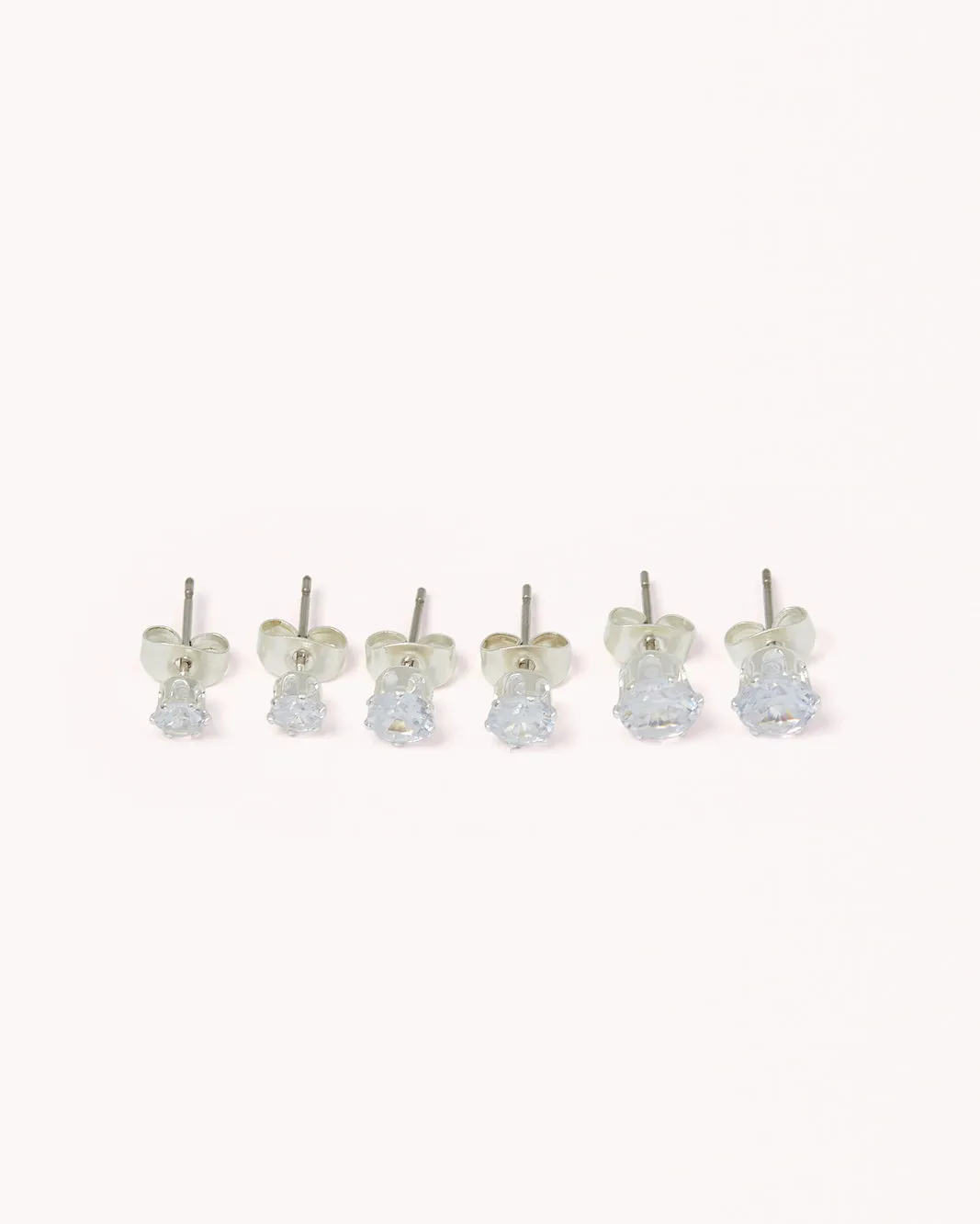 SIMARA STUD 6 PACK - SILVER-DIAMANTE sold by Billini product image thumbnail 4