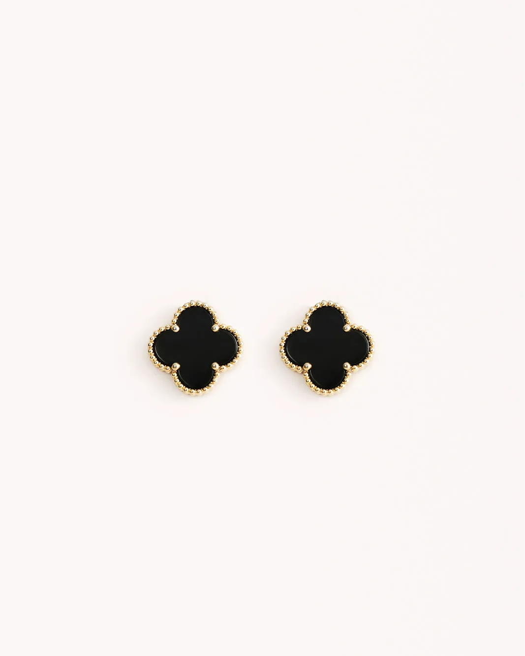 VANESSA EARRINGS - BLACK-GOLD sold by Billini