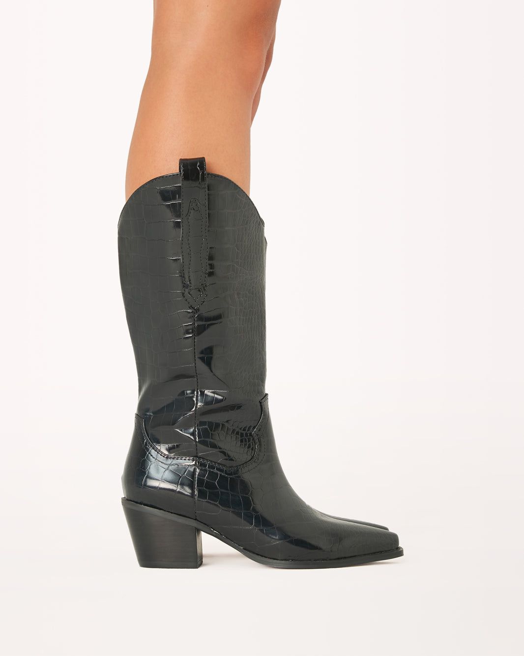 DEACON - SHINY BLACK CROC sold by Billini product image thumbnail 5