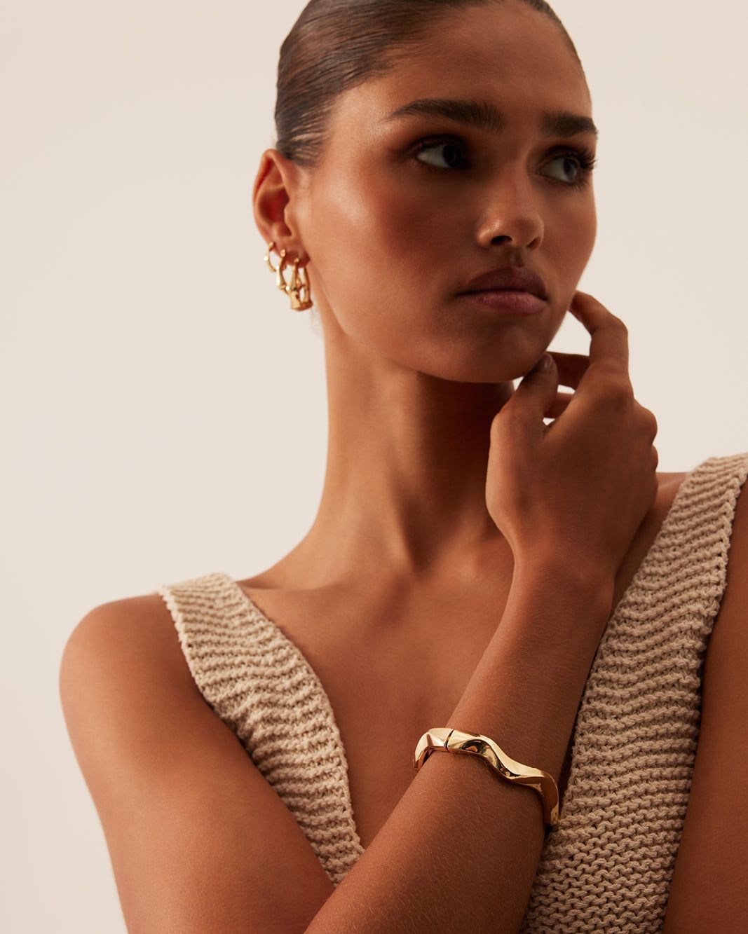 WILLOW BANGLE - GOLD sold by Billini product image thumbnail 5