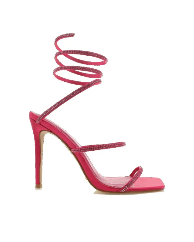 GARLAND - PINK SATIN-DIAMANTE sold by Billini