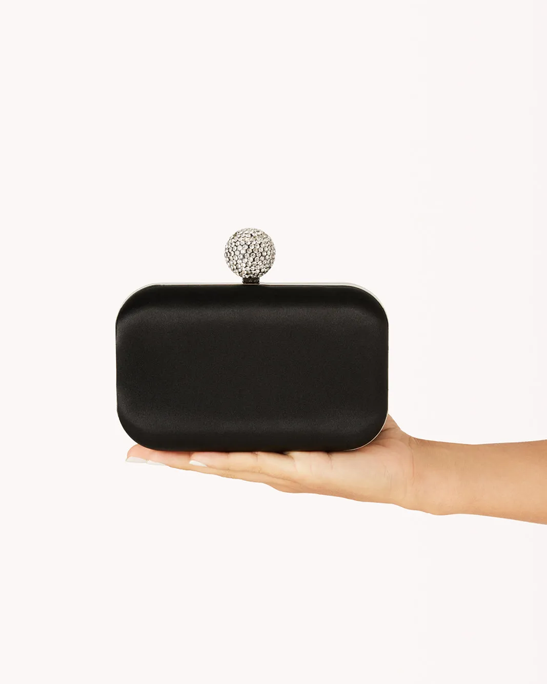 HANNA CLUTCH BAG - BLACK SATIN sold by Billini product image thumbnail 3