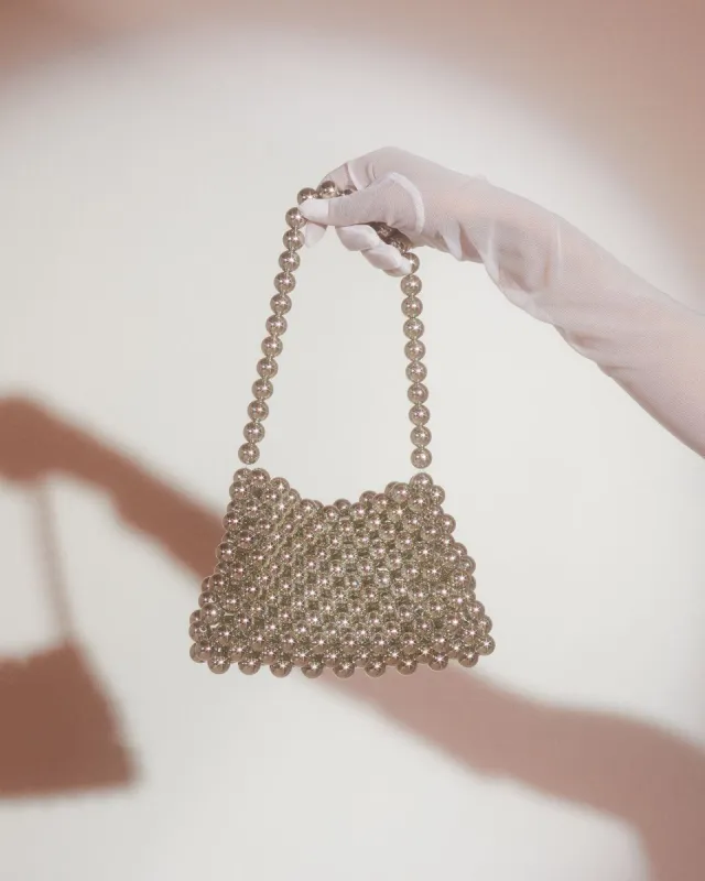 LAYLA SHOULDER BAG - SILVER PEARL sold by Billini