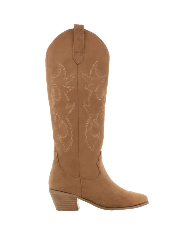 URSON - DARK TAN SUEDE sold by Billini