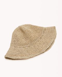 SUNNY BUCKET HAT - NATURAL RAFFIA sold by Billini