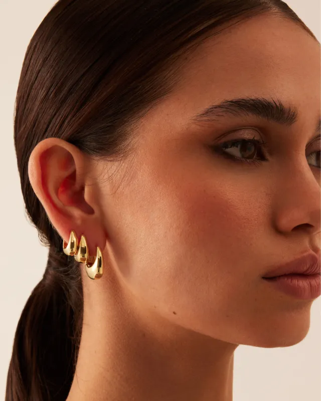 AVENA EARRING 3 PACK - GOLD PLATED 18K sold by Billini