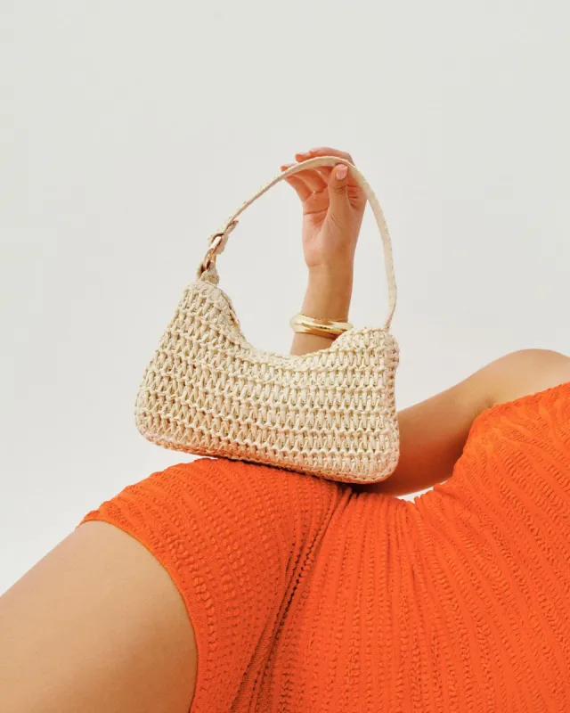 SUMMER SHOULDER BAG - NATURAL RAFFIA sold by Billini