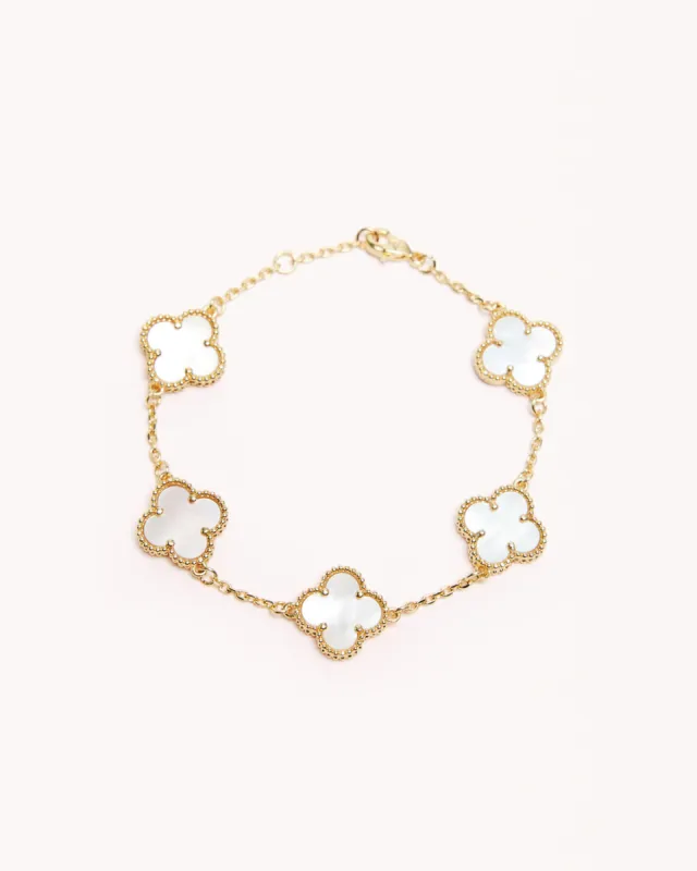 VENETIA BRACELET - PEARL-GOLD sold by Billini