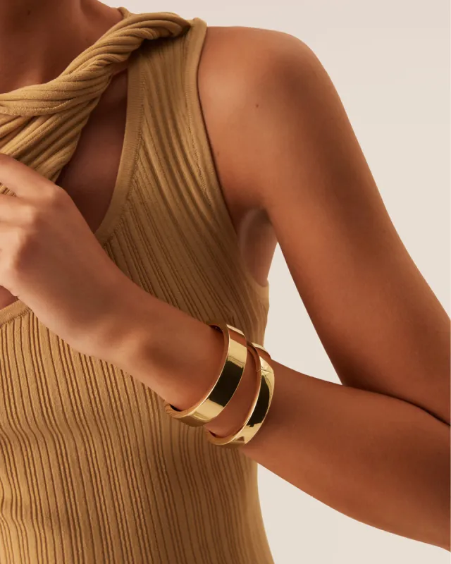 CHARLOTTA BANGLE 2 PACK - GOLD sold by Billini