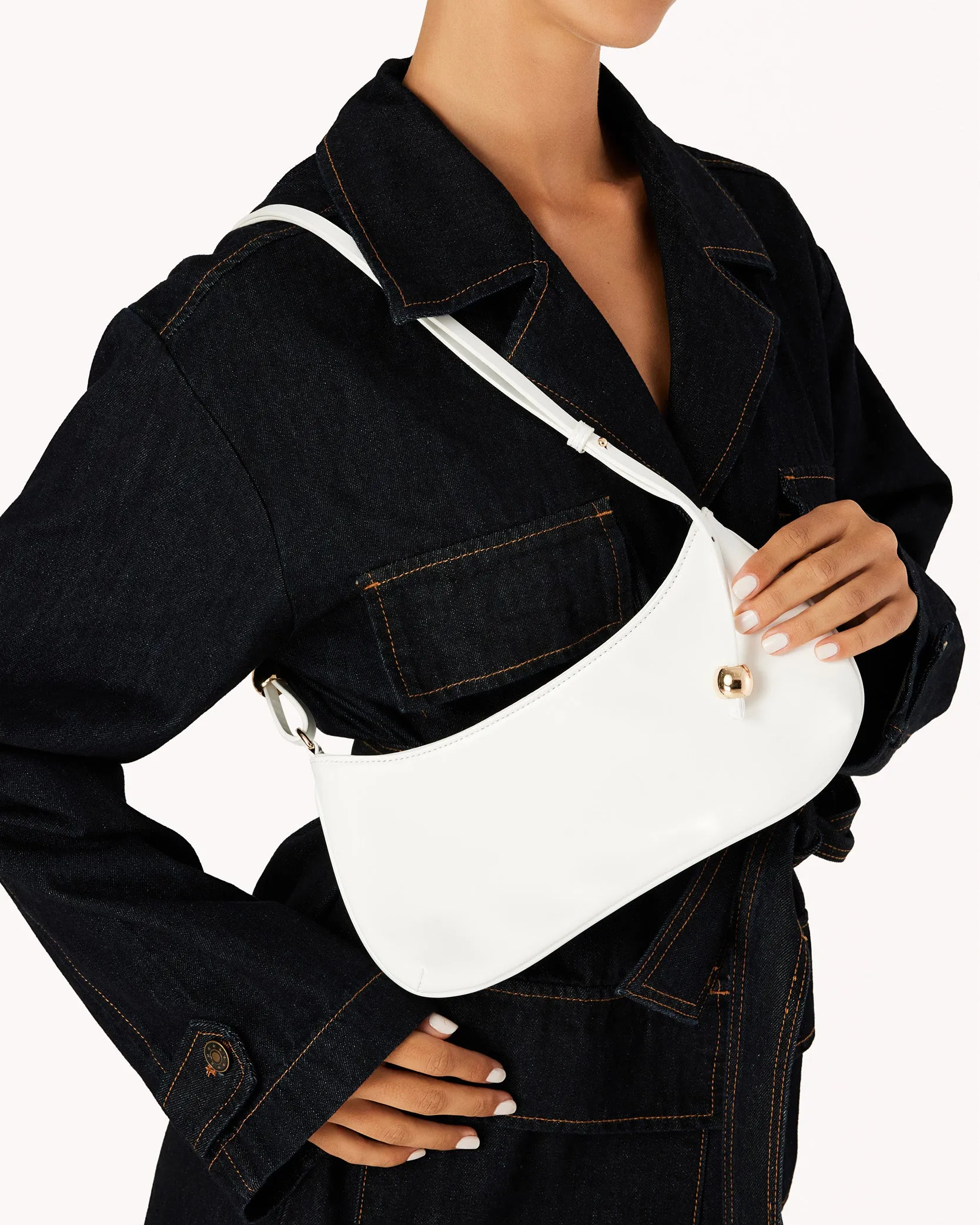 ROSABELLE SHOULDER BAG - WHITE SHINE sold by Billini