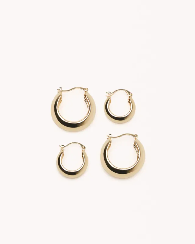 FUNDI EARRING 2 PACK - GOLD sold by Billini