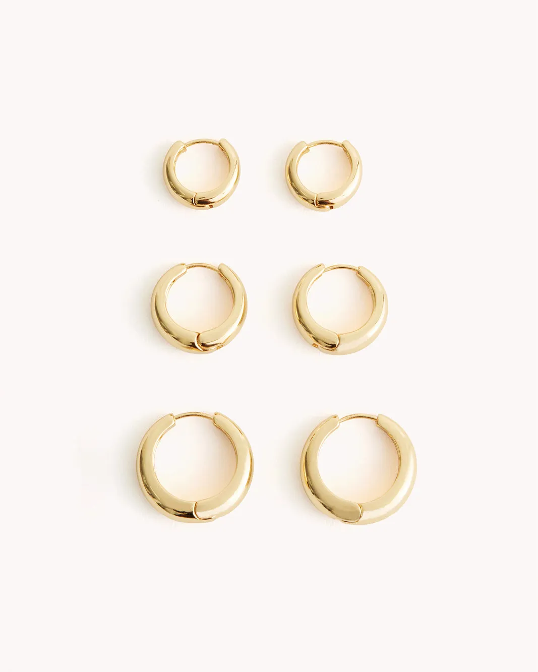 DIANCA 3 PACK EARRINGS - GOLD PLATED 18K sold by Billini
