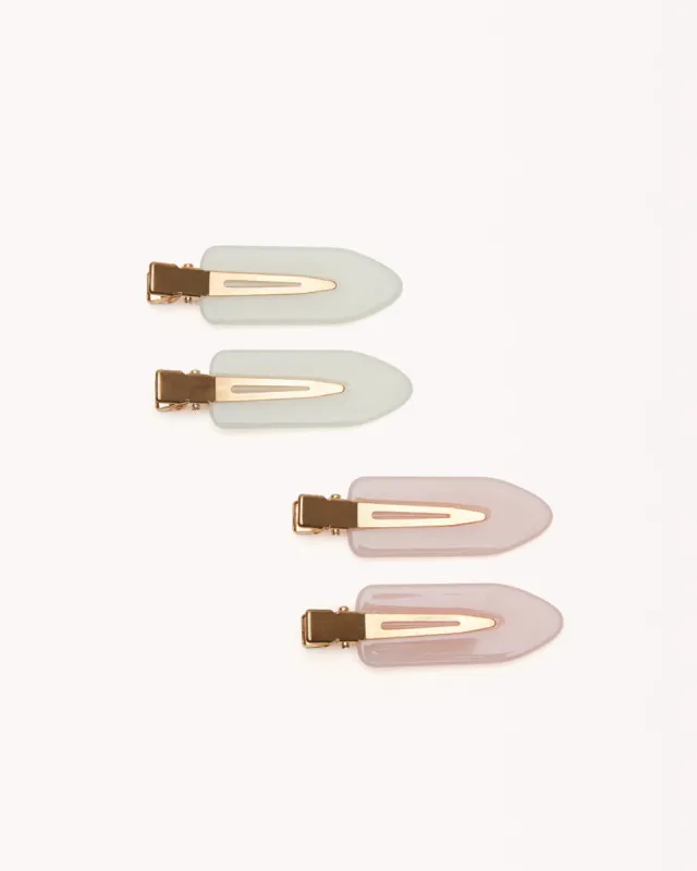MAE CLIP 4 PACK - BLUSH-WHITE made by Billini