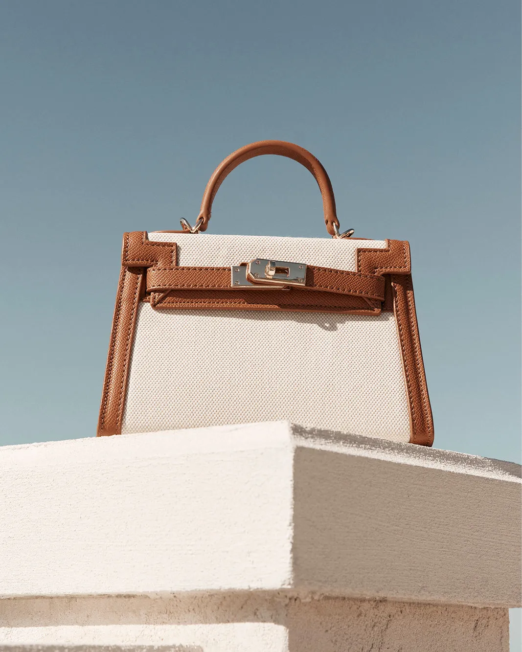 HARIETTE HANDLE BAG - NATURAL LINEN-TAN sold by Billini product image thumbnail 2