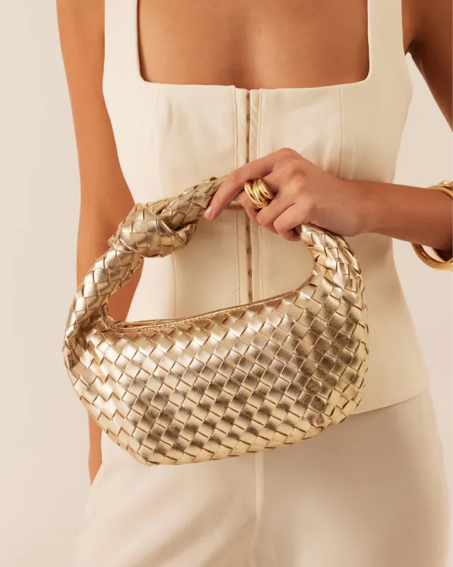 KERI HANDLE BAG - GOLD METALLIC sold by Billini