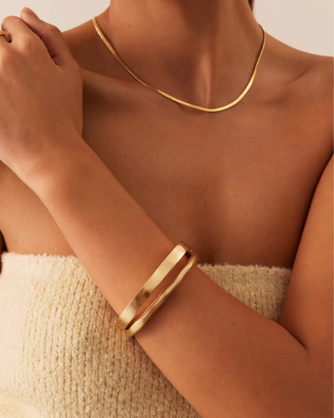 CARTER BANGLE 2 PACK - GOLD sold by Billini