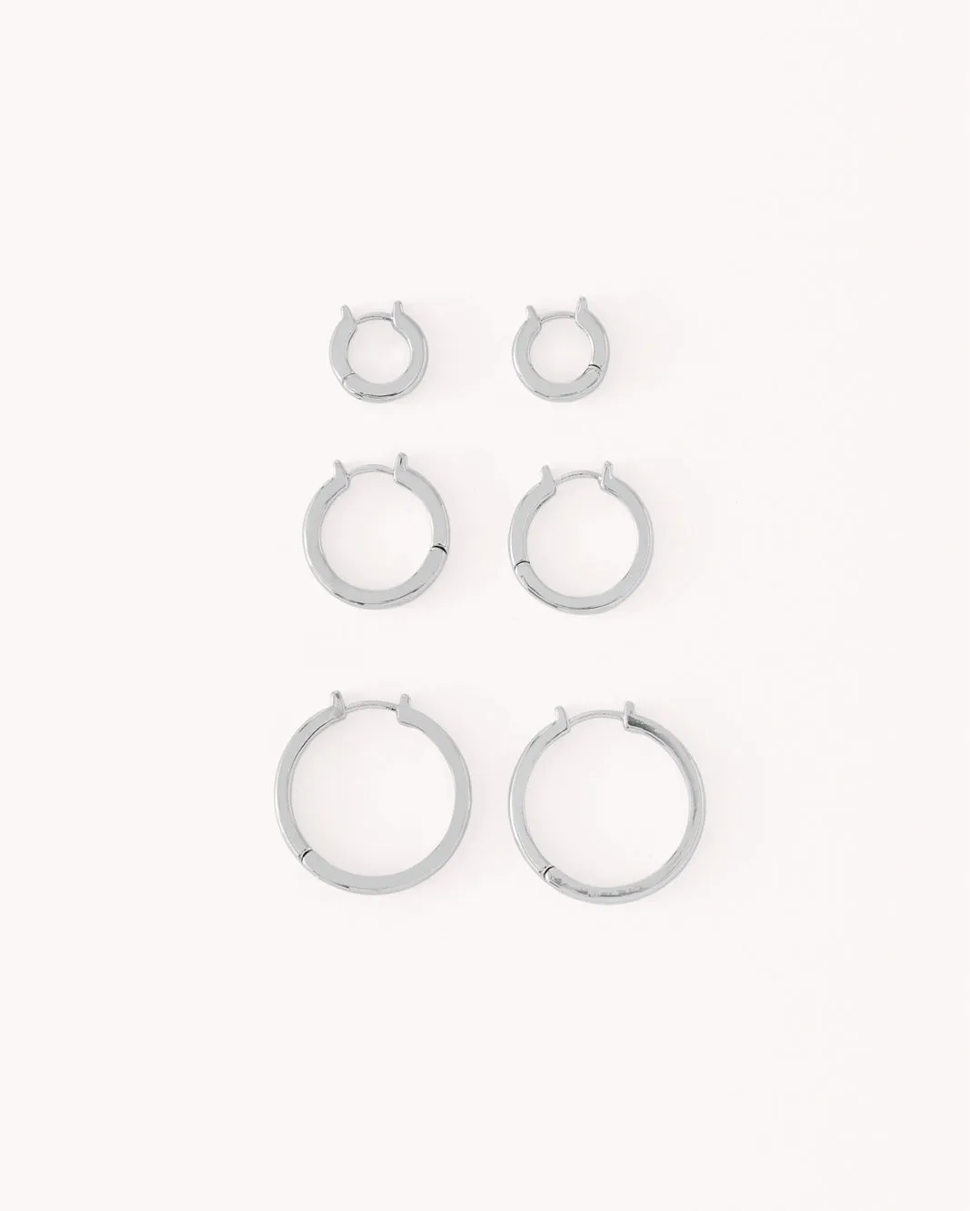 ADELINE EARRING 3 PACK - STERLING SILVER sold by Billini