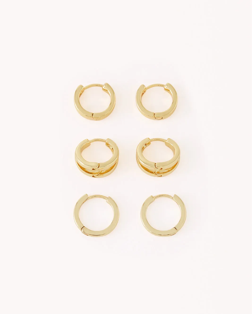 SERENITY EARRING 3 PACK - GOLD PLATED 18K sold by Billini product image thumbnail 2