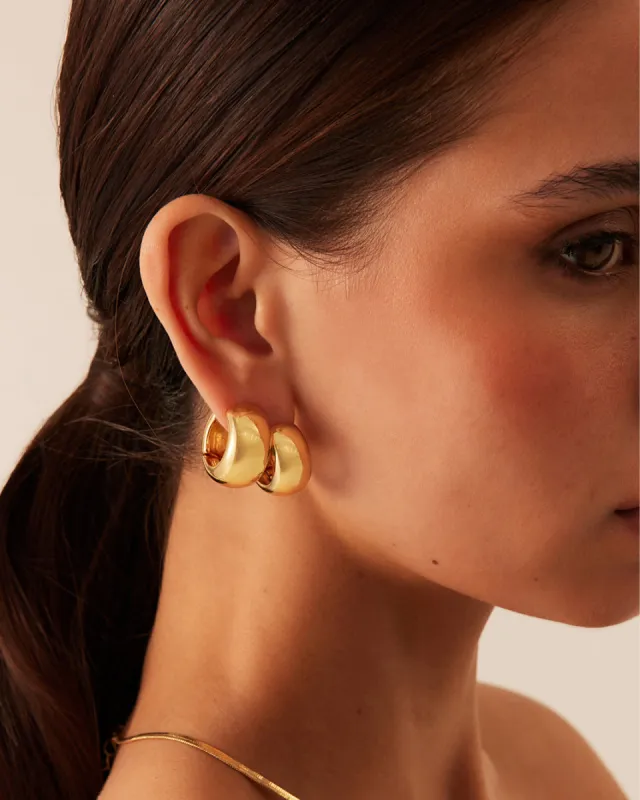 LUCIA EARRING 2 PACK - GOLD PLATED 18K sold by Billini
