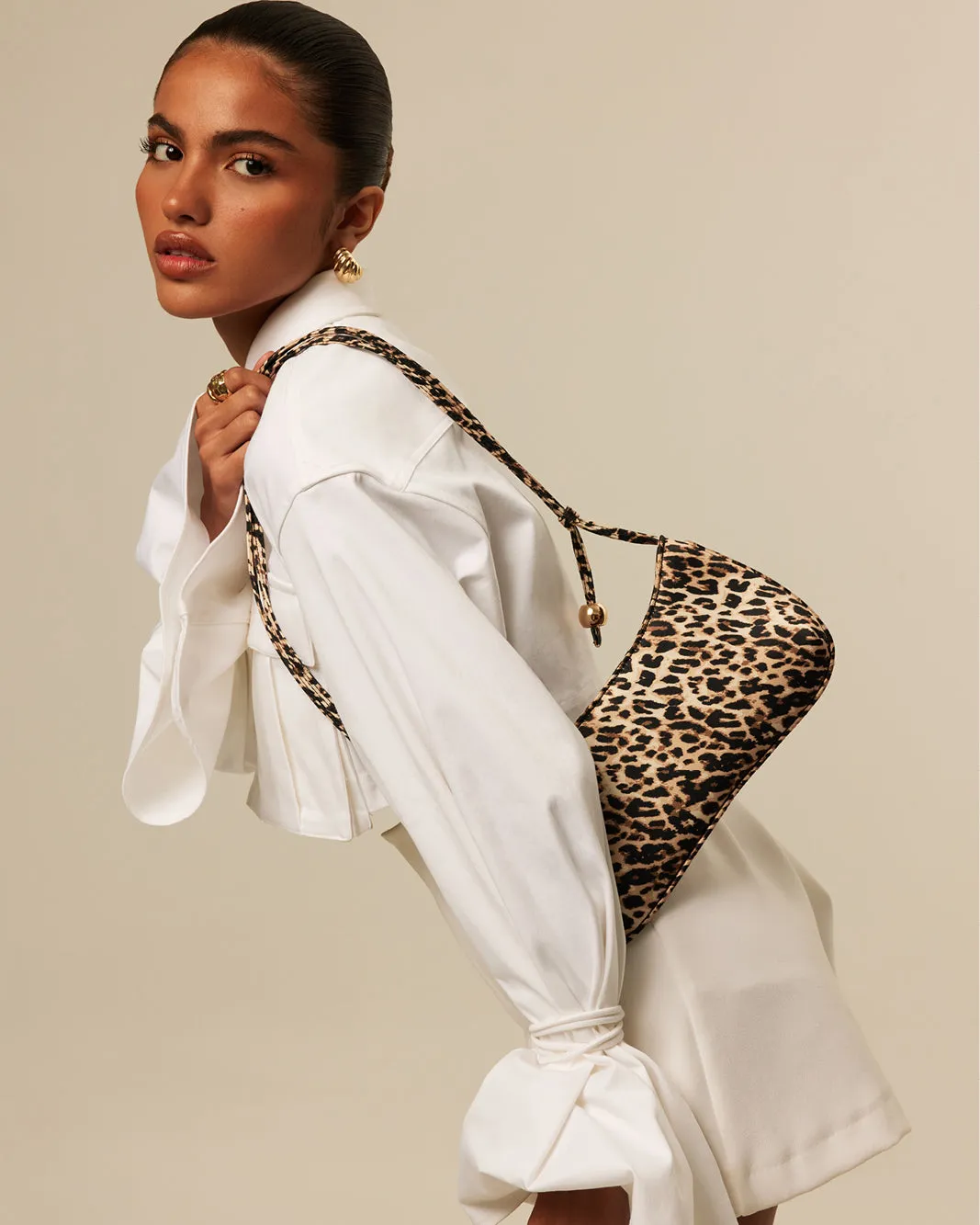 ROSABELLE SHOULDER BAG - LEOPARD SATIN sold by Billini product image thumbnail 2