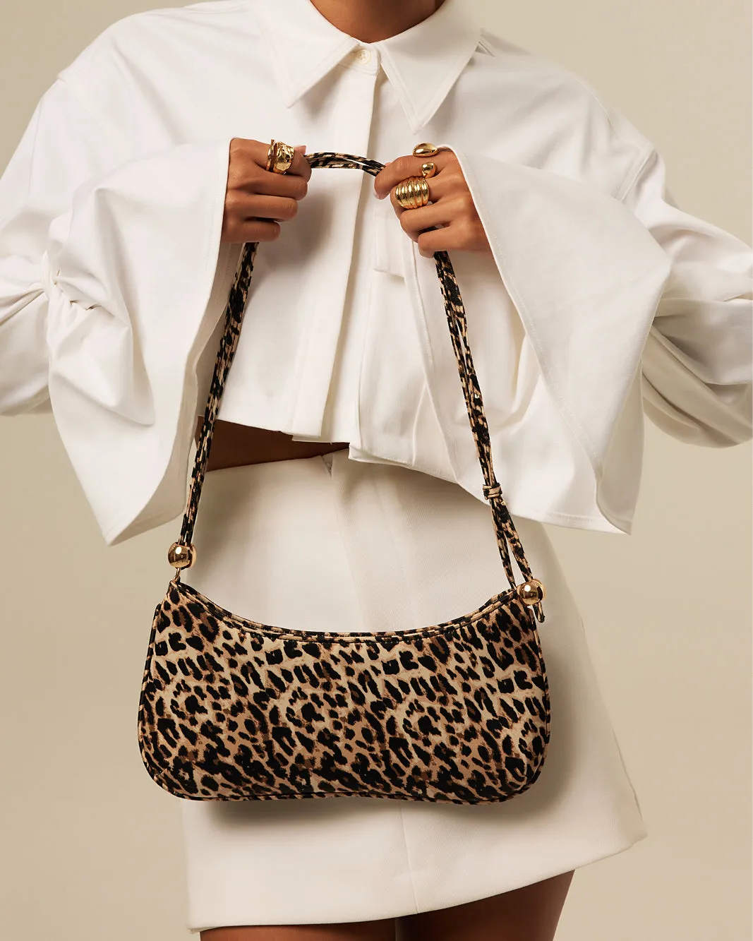 ROSABELLE SHOULDER BAG - LEOPARD SATIN sold by Billini