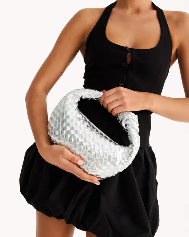 KERI HANDLE BAG - SILVER METALLIC sold by Billini