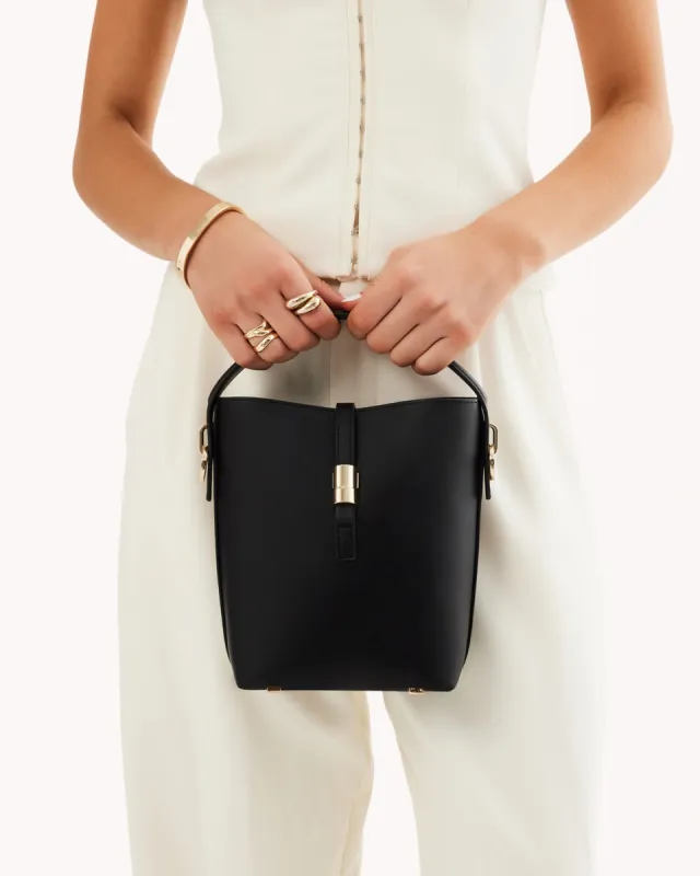 HAZEL HANDLE BAG - BLACK sold by Billini