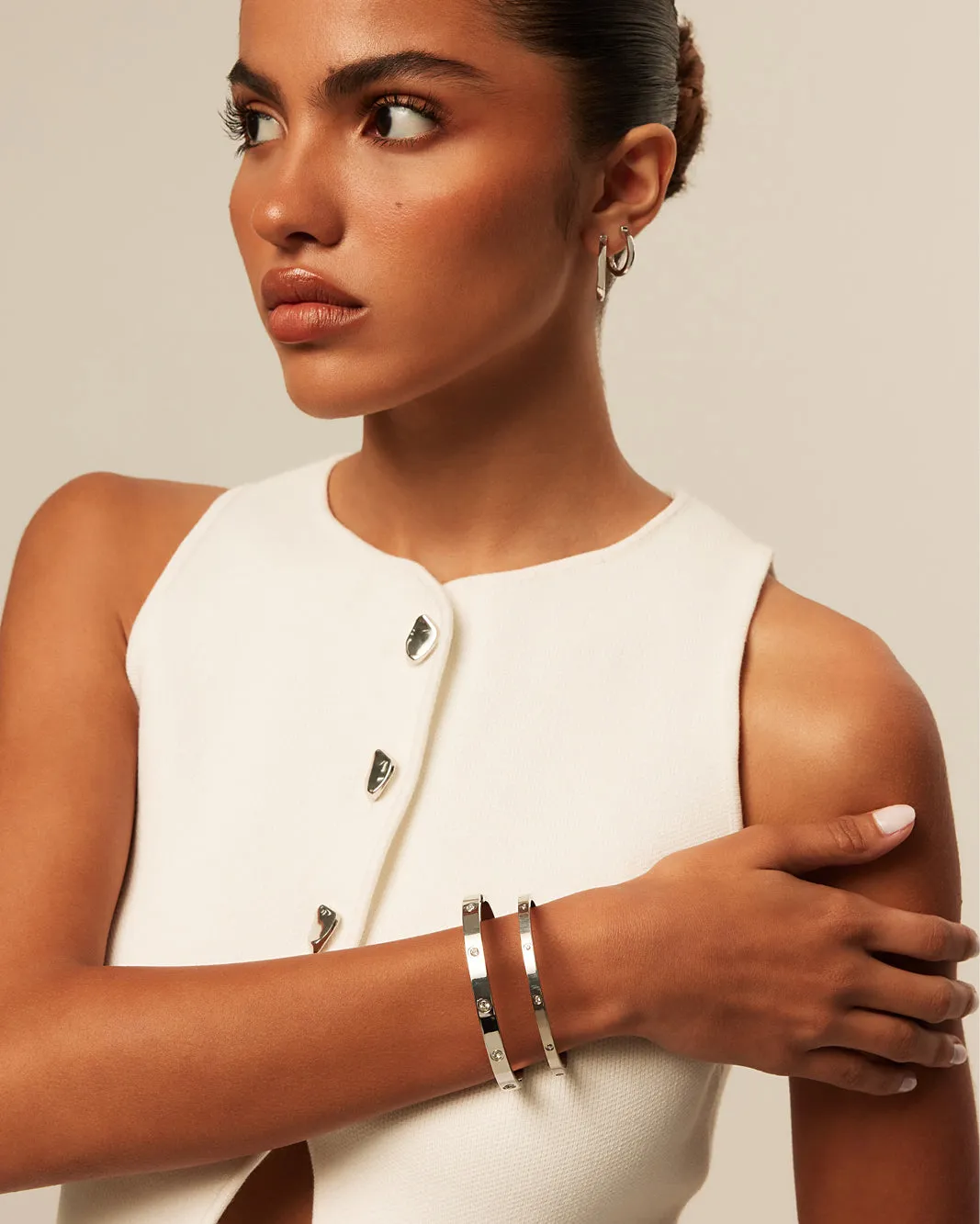 SHAE BANGLE - SILVER sold by Billini product image thumbnail 2