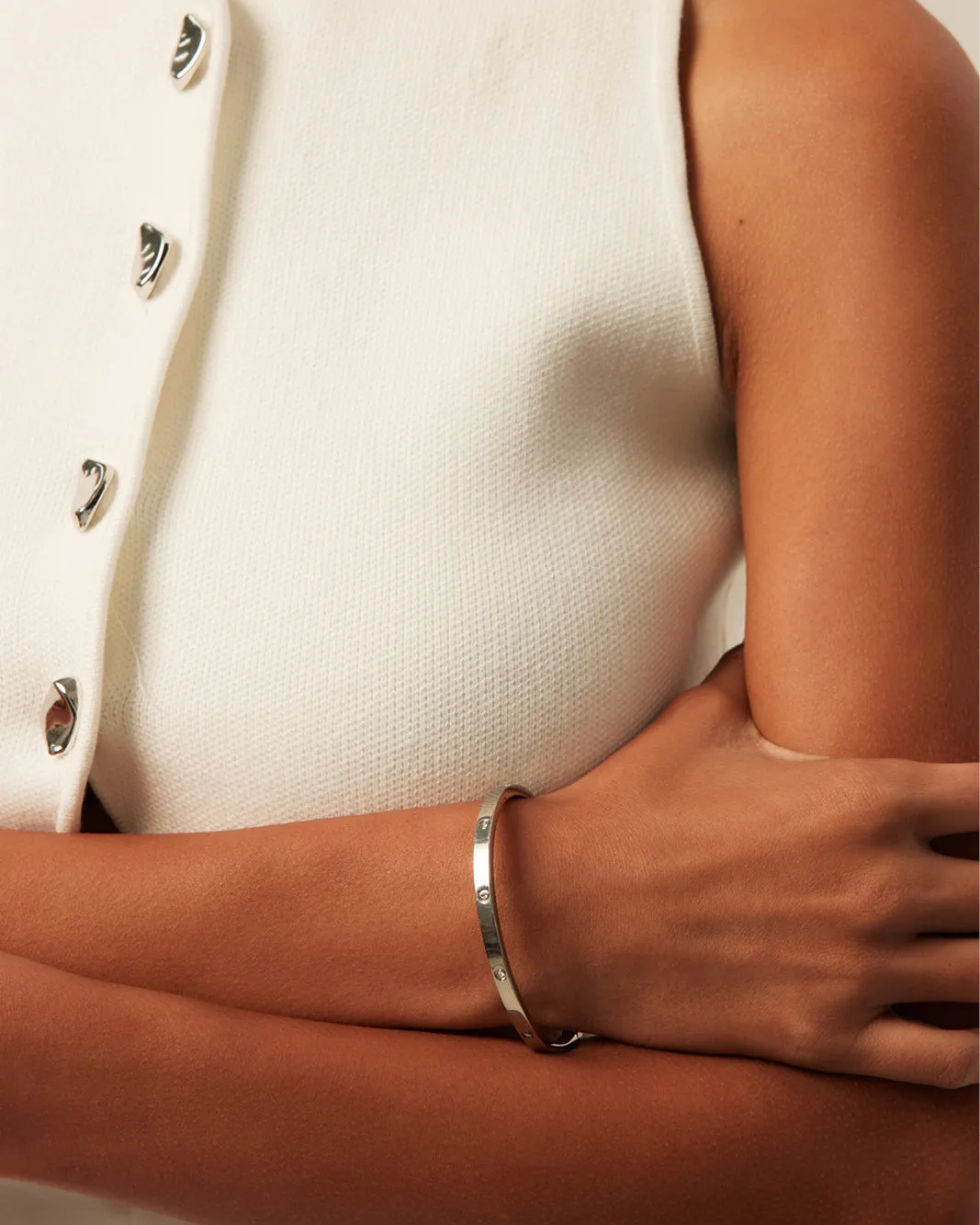 SHAE BANGLE - SILVER sold by Billini