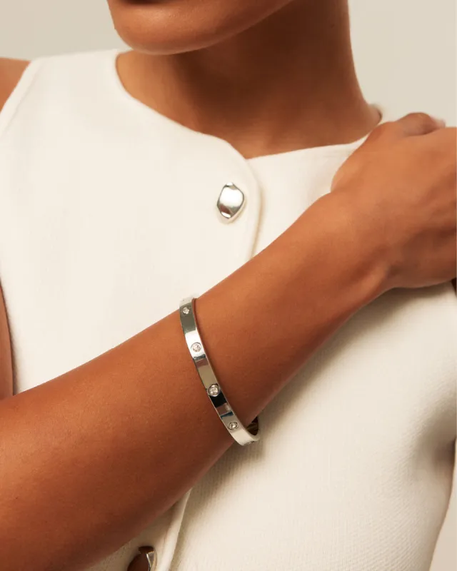 SHANIA BANGLE - SILVER sold by Billini