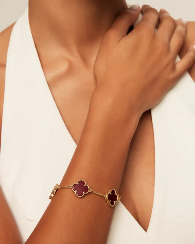 VENETIA BRACELET - RED-GOLD sold by Billini