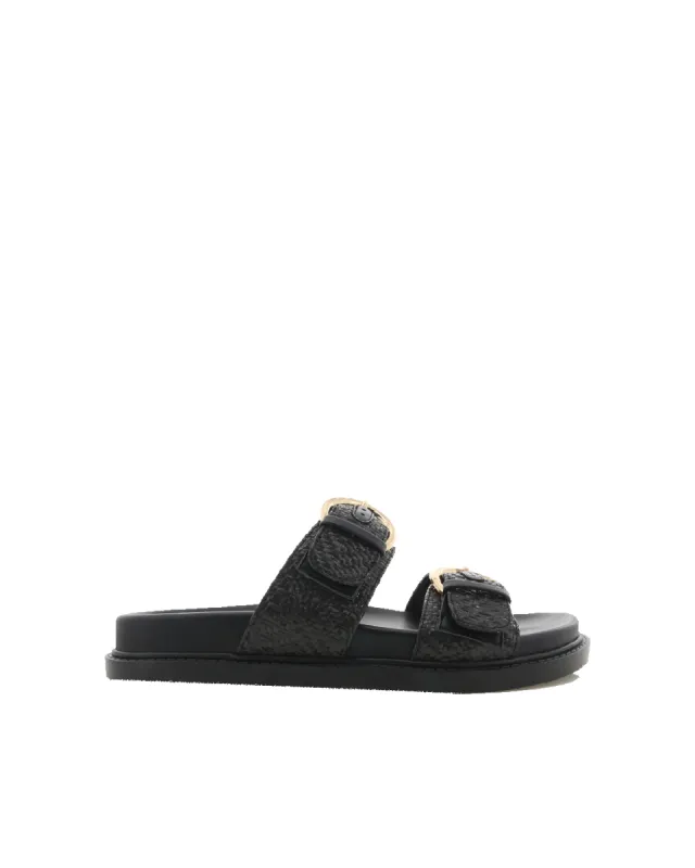 WILMER - BLACK RAFFIA sold by Billini