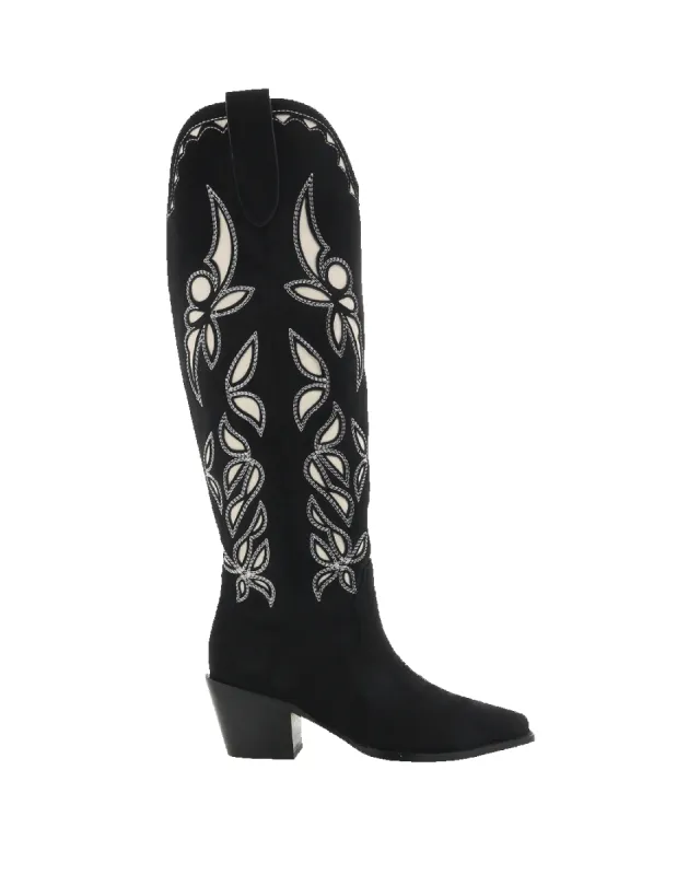 DELLA - BLACK SUEDE sold by Billini