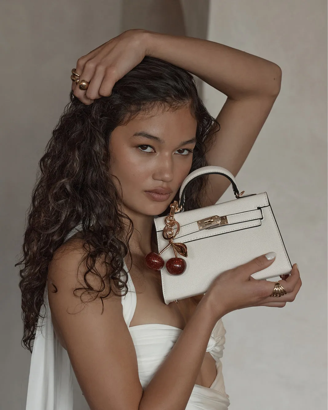 CHERRY BAG CHARM - GOLD sold by Billini product image thumbnail 4