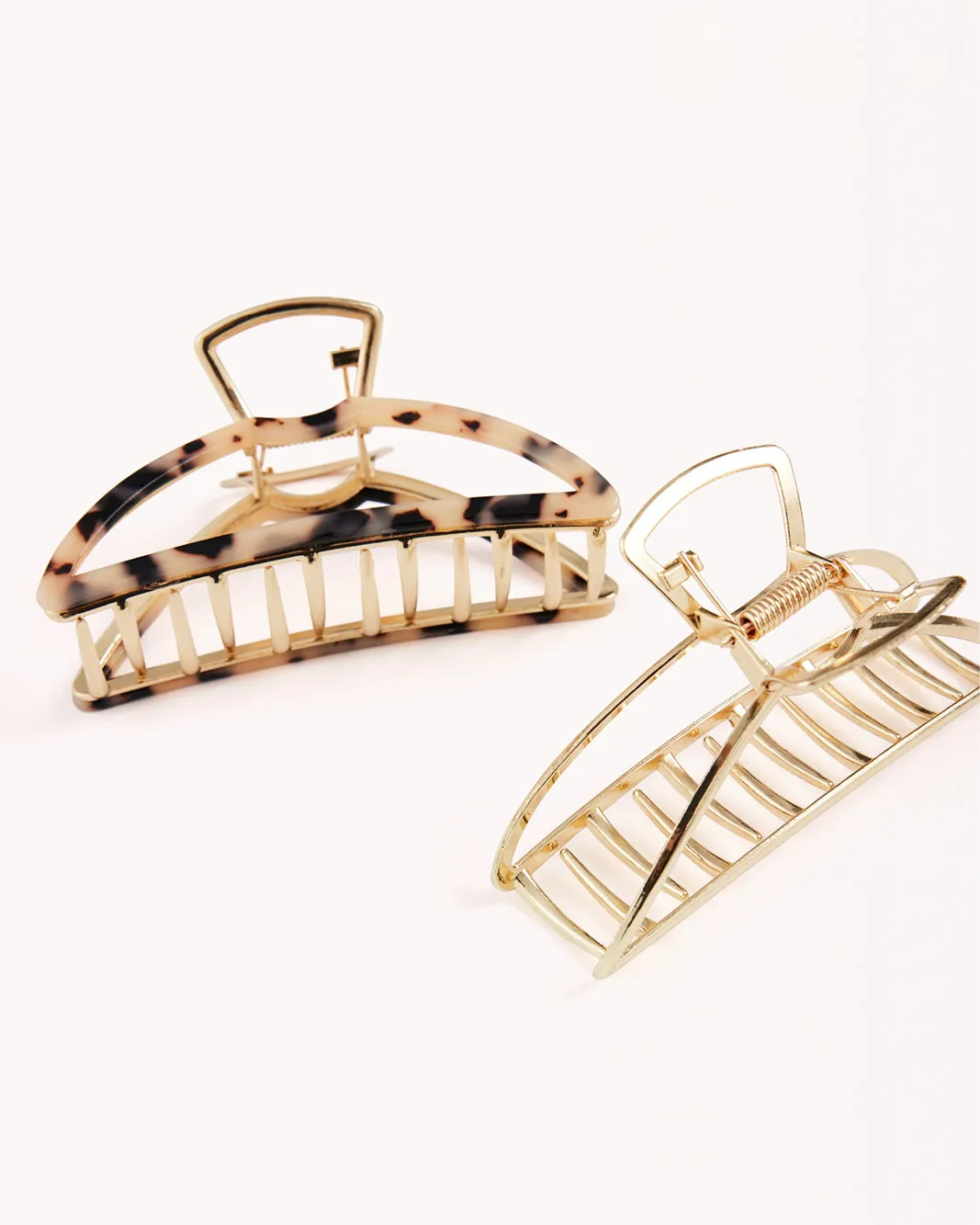 RESIN METAL CLAW CLIP 2 PACK - BLONDE TORT-GOLD sold by Billini product image thumbnail 3
