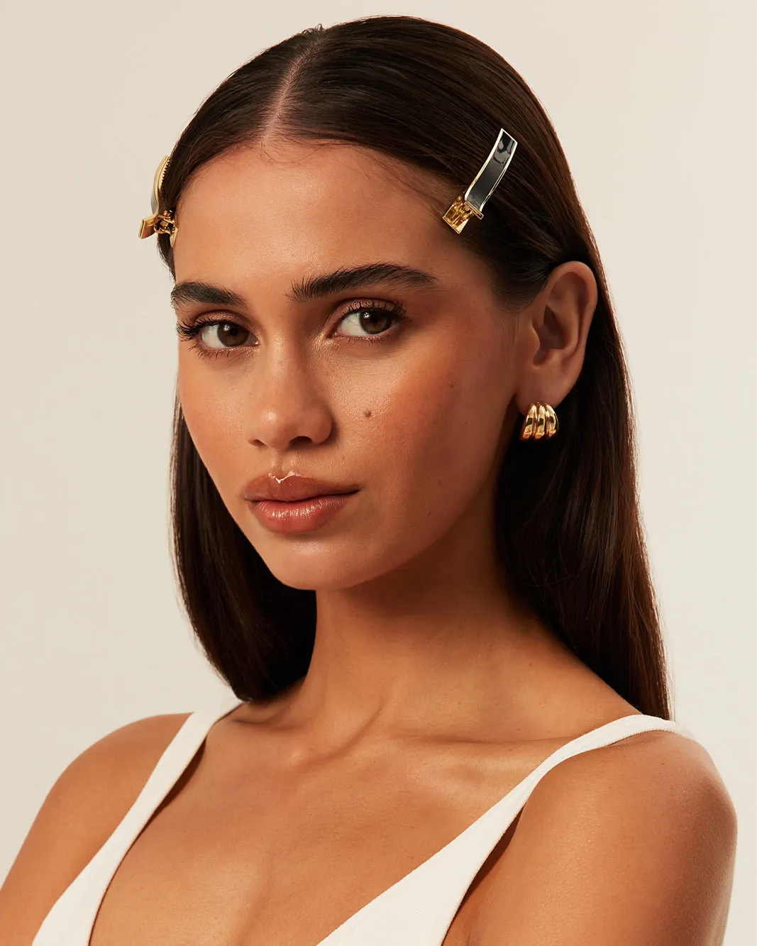 ENAMEL HAIR CLIP - BLACK sold by Billini product image thumbnail 2