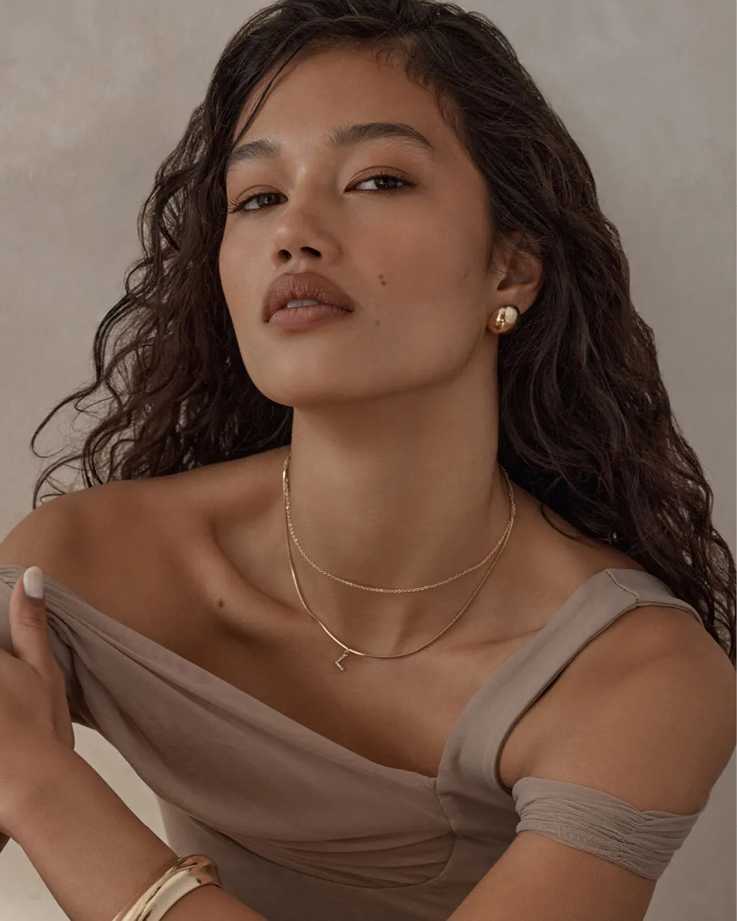 INITIAL NECKLACE - GOLD sold by Billini product image thumbnail 3