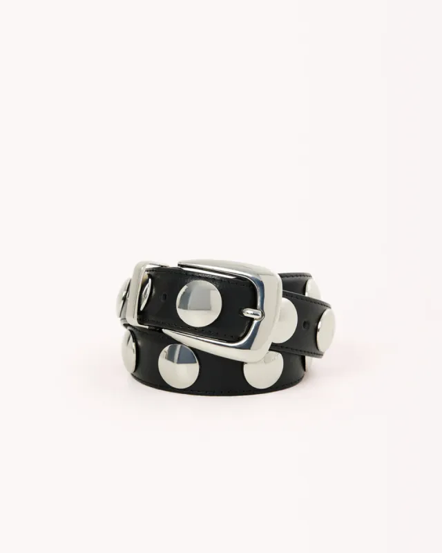 BAILEY BELT - BLACK-SILVER sold by Billini