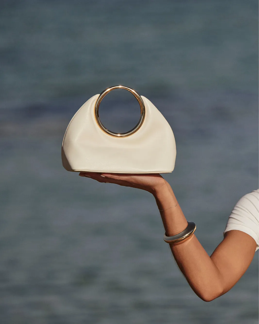 MONROE HANDLE BAG - BONE sold by Billini