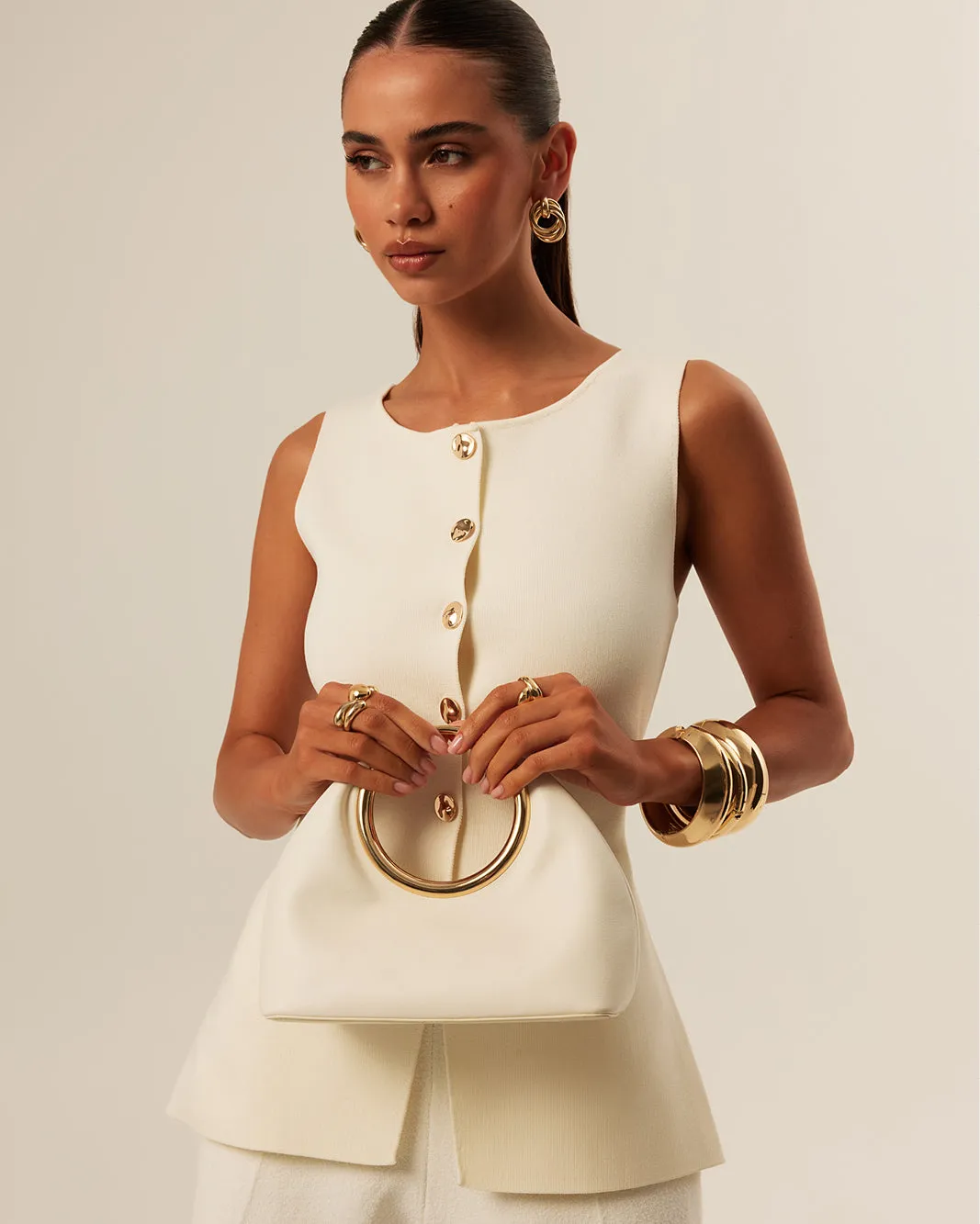 MONROE HANDLE BAG - BONE sold by Billini product image thumbnail 2